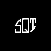 sqt letter logo ontwerp op zwarte achtergrond. sqt creatieve initialen brief logo concept. sqt-letterontwerp. vector