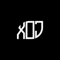 xoj brief logo ontwerp op zwarte achtergrond. xoj creatieve initialen brief logo concept. xoj brief ontwerp. vector