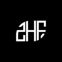 zh brief logo ontwerp op zwarte achtergrond. zhf creatieve initialen brief logo concept. zhf brief ontwerp. vector