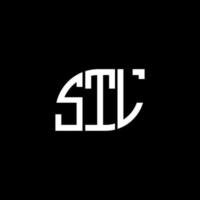 stl brief logo ontwerp op zwarte achtergrond. stl creatieve initialen brief logo concept. stl brief ontwerp. vector