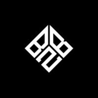 bzb brief logo ontwerp op zwarte achtergrond. bzb creatieve initialen brief logo concept. bzb brief ontwerp. vector