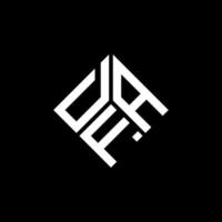 DFA brief logo ontwerp op zwarte achtergrond. dfa creatieve initialen brief logo concept. dfa-briefontwerp. vector