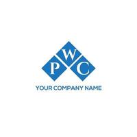 pwc brief logo ontwerp op witte achtergrond. pwc creatieve initialen brief logo concept. pwc brief ontwerp. vector