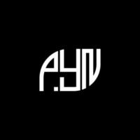pyn brief logo ontwerp op zwarte background.pyn creatieve initialen brief logo concept.pyn vector brief ontwerp.