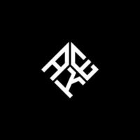 ake brief logo ontwerp op zwarte achtergrond. ake creatieve initialen brief logo concept. ake brief ontwerp. vector