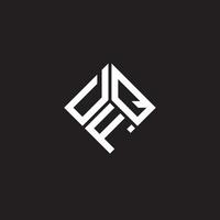 dfq brief logo ontwerp op zwarte achtergrond. dfq creatieve initialen brief logo concept. dfq-briefontwerp. vector