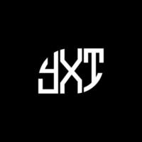 yxt brief logo ontwerp op zwarte achtergrond. yxt creatieve initialen brief logo concept. yxt-letterontwerp. vector