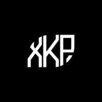 xkp brief logo ontwerp op zwarte achtergrond. xkp creatieve initialen brief logo concept. xkp-briefontwerp. vector