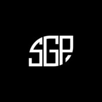 SGP brief logo ontwerp op zwarte achtergrond. sgp creatieve initialen brief logo concept. sgp-briefontwerp. vector