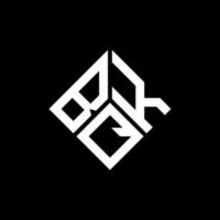 bqk brief logo ontwerp op zwarte achtergrond. bqk creatieve initialen brief logo concept. bqk brief ontwerp. vector