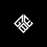 gbe brief logo ontwerp op zwarte achtergrond. gbe creatieve initialen brief logo concept. gbe-briefontwerp. vector