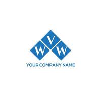 Wvw brief logo ontwerp op witte achtergrond. wvw creatieve initialen brief logo concept. wvw brief ontwerp. vector