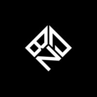 bnd brief logo ontwerp op zwarte achtergrond. bnd creatieve initialen brief logo concept. bnd brief ontwerp. vector