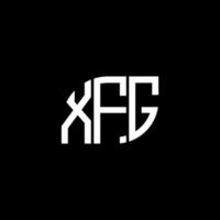 xfg brief logo ontwerp op zwarte achtergrond. xfg creatieve initialen brief logo concept. xfg brief ontwerp. vector