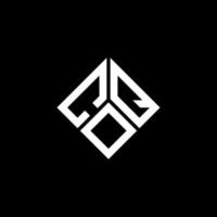coq brief logo ontwerp op zwarte achtergrond. coq creatieve initialen brief logo concept. coq brief ontwerp. vector
