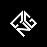 cng brief logo ontwerp op zwarte achtergrond. cng creatieve initialen brief logo concept. cng-briefontwerp. vector