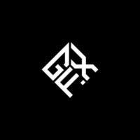 gfx brief logo ontwerp op zwarte achtergrond. gfx creatieve initialen brief logo concept. gfx-briefontwerp. vector