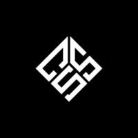 CSS brief logo ontwerp op zwarte achtergrond. css creatieve initialen brief logo concept. css-letterontwerp. vector