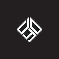 dyo brief logo ontwerp op zwarte achtergrond. dyo creatieve initialen brief logo concept. dyo brief ontwerp. vector