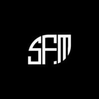 sfm brief logo ontwerp op zwarte achtergrond. sfm creatieve initialen brief logo concept. sfm-briefontwerp. vector