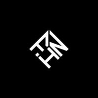 fhn brief logo ontwerp op zwarte achtergrond. fhn creatieve initialen brief logo concept. fhn brief ontwerp. vector