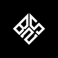 bzs brief logo ontwerp op zwarte achtergrond. bzs creatieve initialen brief logo concept. bzs brief ontwerp. vector