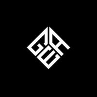 gea brief logo ontwerp op zwarte achtergrond. gea creatieve initialen brief logo concept. gea brief ontwerp. vector