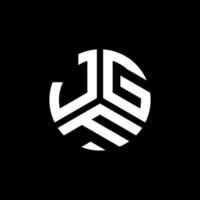 jgf brief logo ontwerp op zwarte achtergrond. jgf creatieve initialen brief logo concept. jgf brief ontwerp. vector