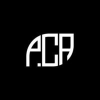 pca brief logo ontwerp op zwarte background.pca creatieve initialen brief logo concept.pca vector brief ontwerp.