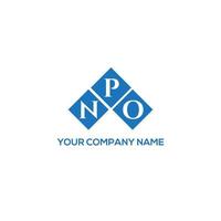 NPO brief logo ontwerp op witte achtergrond. npo creatieve initialen brief logo concept. npo brief ontwerp. vector