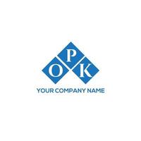 opk brief logo ontwerp op witte achtergrond. opk creatieve initialen brief logo concept. opk brief ontwerp. vector