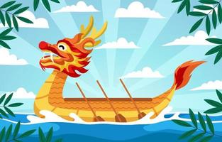 Dragon Boat Festival achtergrond vector