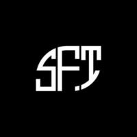 SFT brief logo ontwerp op zwarte achtergrond. sft creatieve initialen brief logo concept. sft-briefontwerp. vector