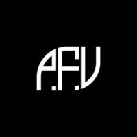 pfv brief logo ontwerp op zwarte background.pfv creatieve initialen brief logo concept.pfv vector brief ontwerp.