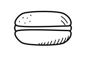 bitterkoekjescake, zoete dessert vectorillustratie, doodle stijl. vector