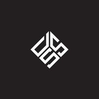 DS brief logo ontwerp op zwarte achtergrond. dss creatieve initialen brief logo concept. dss-briefontwerp. vector