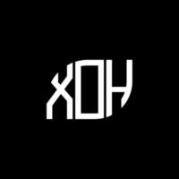 xoh brief logo ontwerp op zwarte achtergrond. xoh creatieve initialen brief logo concept. xoh brief ontwerp. vector