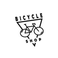 fiets winkel logo vector illustratie ontwerp