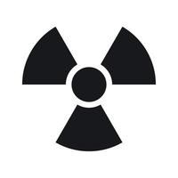 radioactief pictogram geïsoleerd op een witte achtergrond vector