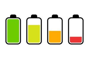 batterijpictogram geïsoleerd op een witte achtergrond vector