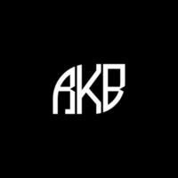 rkb brief logo ontwerp op zwarte achtergrond. rkb creatieve initialen brief logo concept. rkb-briefontwerp. vector