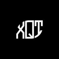 xqt brief logo ontwerp op zwarte achtergrond. xqt creatieve initialen brief logo concept. xqt brief ontwerp. vector