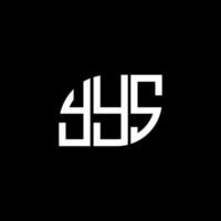 yys brief logo ontwerp op zwarte achtergrond. yys creatieve initialen brief logo concept. yys brief ontwerp. vector