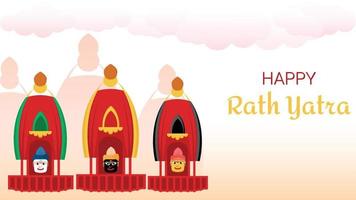 Rath Yatra festival vectorillustratie, Indiase festival vectorillustratie. vector