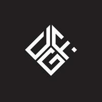 dgf brief logo ontwerp op zwarte achtergrond. dgf creatieve initialen brief logo concept. dgf-briefontwerp. vector