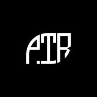ptr brief logo ontwerp op zwarte background.ptr creatieve initialen brief logo concept.ptr vector brief ontwerp.