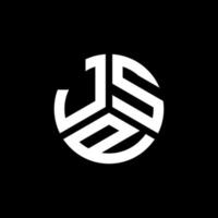 jsp brief logo ontwerp op zwarte achtergrond. jsp creatieve initialen brief logo concept. jsp brief ontwerp. vector