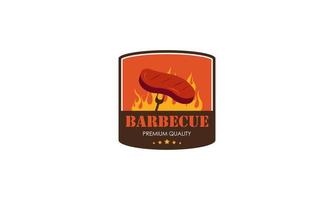 creatieve barbecue-logosjabloon met details vector