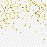 gouden confetti feest vector