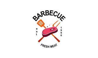 creatieve barbecue-logosjabloon met details vector